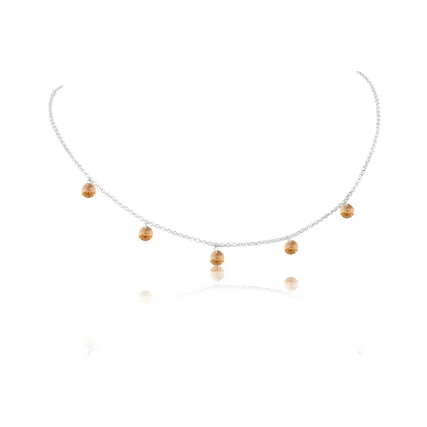 Naszyjnik z kryształkami Primero Colorado Topaz z kolekcji Teen Vibe (C24/TEN/24AG)