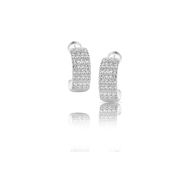 Kolczyki koła otulone kryształami z kolekcji Classic (P12979AG)