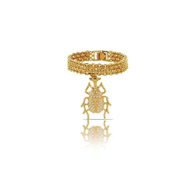 Bransoletka bismark skarabeuszem z kolekcji Beetle Brilliance (B23/ZIM/02/1AU)