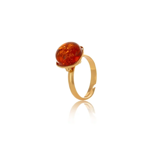 Pierścionek z bursztynem z kolekcji Amber (R24/TYN/04AU)