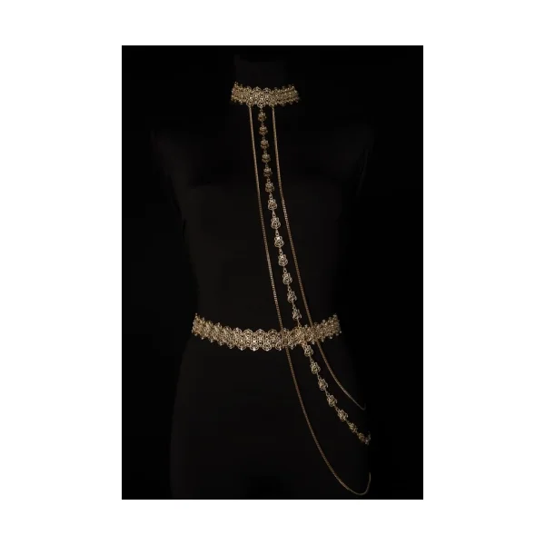 Choker z łańcuszkami na ciało (C22/VIP/45AU)