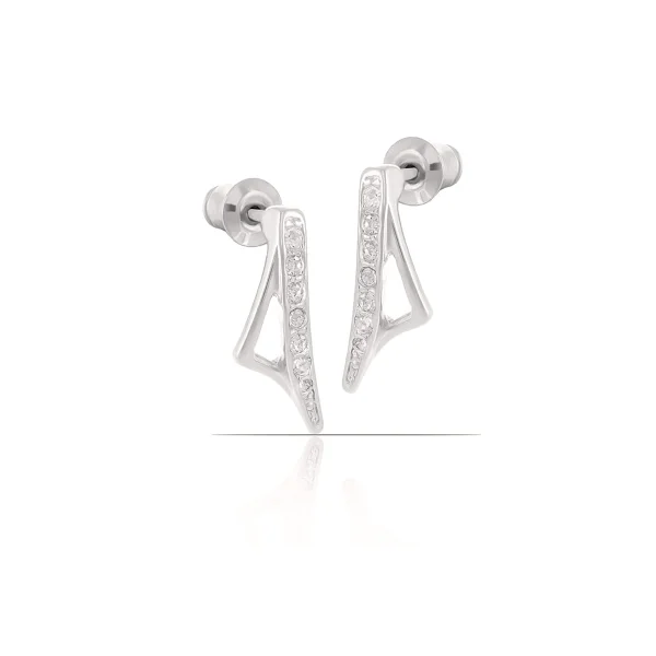 Kolczyki zakrzywione trójkąty z kolekcji Classic (P14748AG)