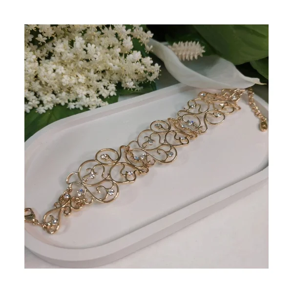 Bransoletka ażurowa z kryształkami z kolekcji Wedding Dream (B8144AU)