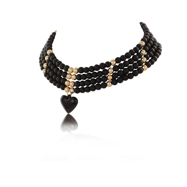 Choker z czarnym sercem (C23/KOR/174/1AU)
