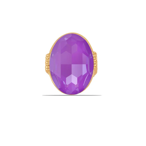 Pierścionek z dużym, kamieniem Crystal Electric Violet Ignite z kolekcji Primero (R23/ZIM/113/16AU)