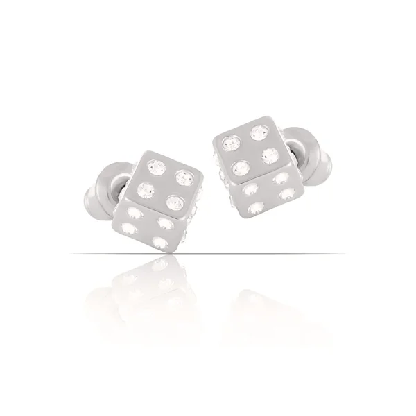 Kolczyki kostki z kryształkami z kolekcji Classic (P4414AG)