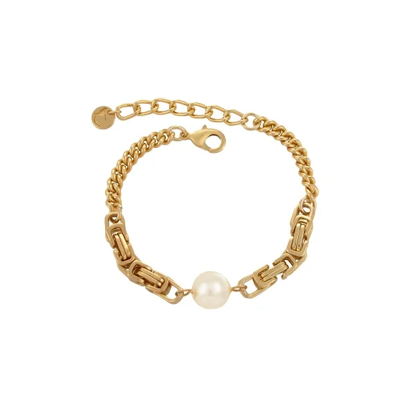 Bransoletka o splocie królewskim z perłą (B23/ZIM/86AU)