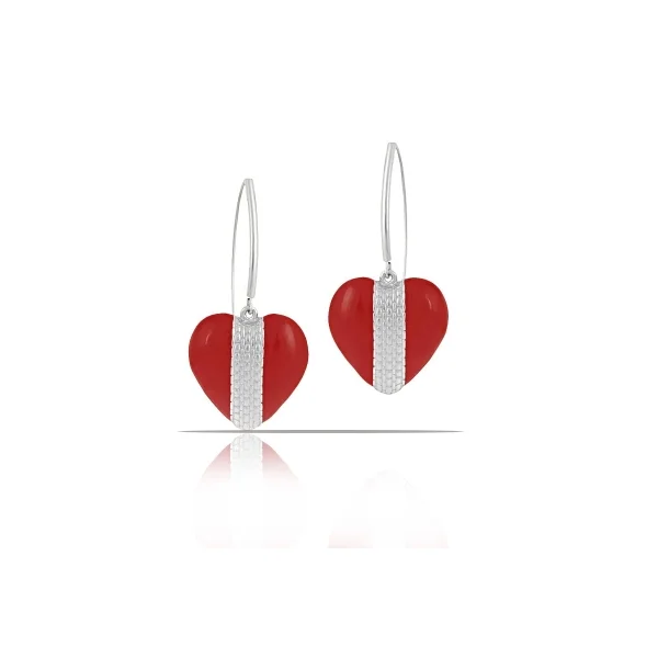 Kolczyki ręcznie malowane serca z kolekcji Heart Harmony (P23/ZIM/29/3AG)
