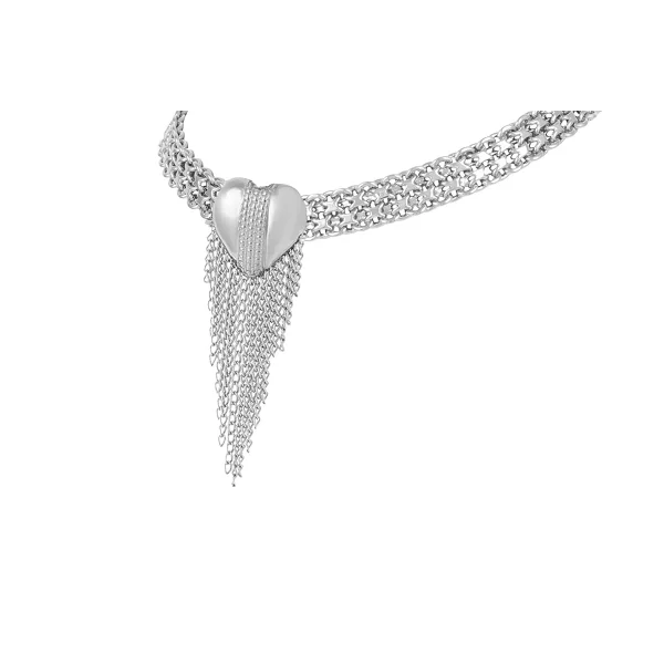 Choker z sercem z łańcuszkami z kolekcji Heart Harmony (C23/ZIM/28AG)