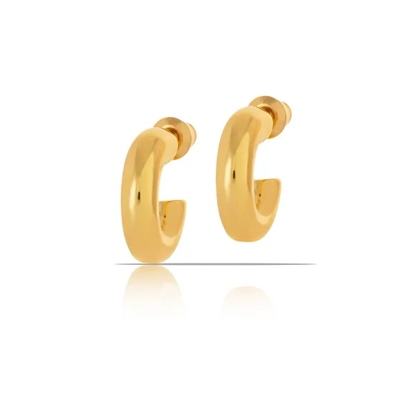 Kolczyki pękate półkola z kolekcji Classic (P6184AU)