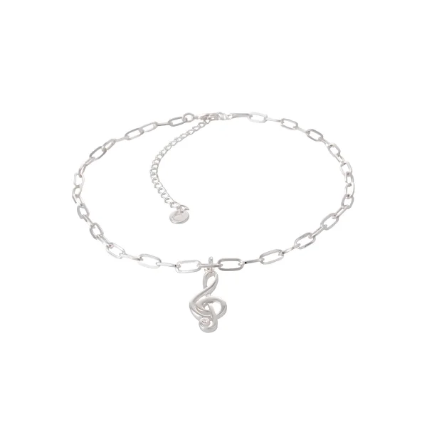 Naszyjnik klucz wiolinowy z kolekcji Basic Chain Aria Martelle długość 50 cm (C24/NUT/01/1AG)