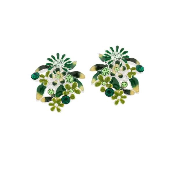 Kolczyki zielone kwiatuszki z kolekcji Blossom (P8157AG/Z)