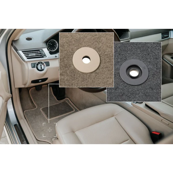 Dywaniki samochodowe przód do: VW Phaeton sedan z gaśnicą (2002-2016) beżowe